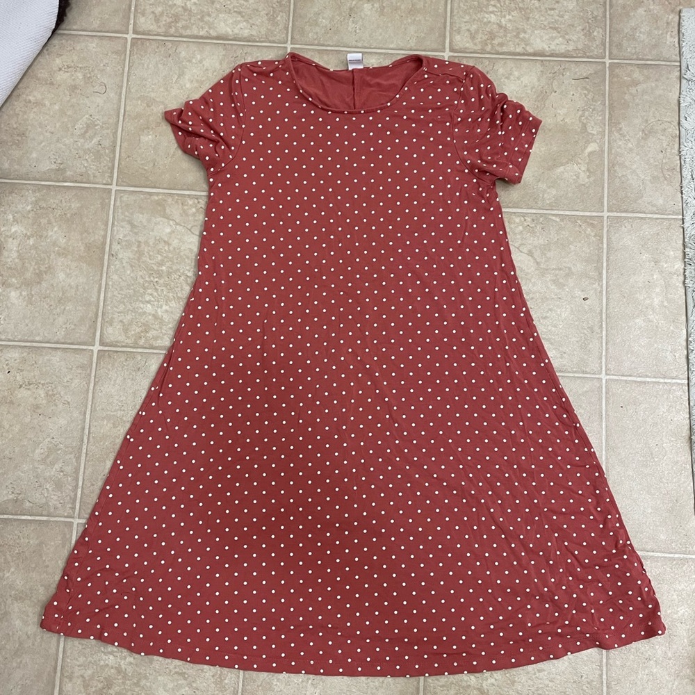 Old navy pink white dot dress